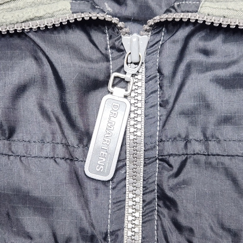VINTAGE Doc Martens Vest Medium Green Black Technical‎ Fleece Pile Gilet Zip Y2K - Picture 6 of 12